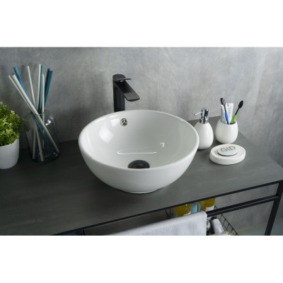 Раковина Gid N9002 51102 накладная белая 38.5x38.5x15