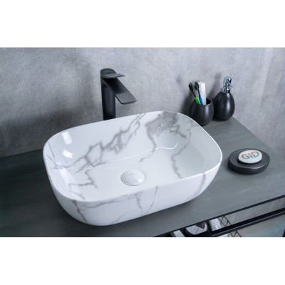 Раковина Gid Mnc333C 54469 накладная под камень глян...