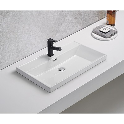 Раковина Gid 5560s 71166 встраиваемая сверху белая 6...