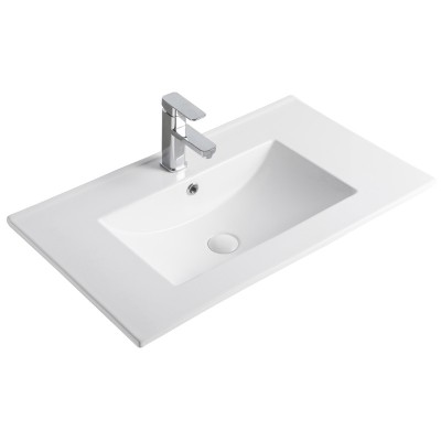 Раковина Gid 9075e 71103 встраиваемая сверху белая 7...