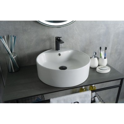 Раковина Gid N9008b 51104 накладная белая 46x46x16