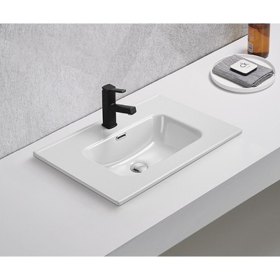 Раковина Gid 9070s 71156 встраиваемая сверху белая 7...