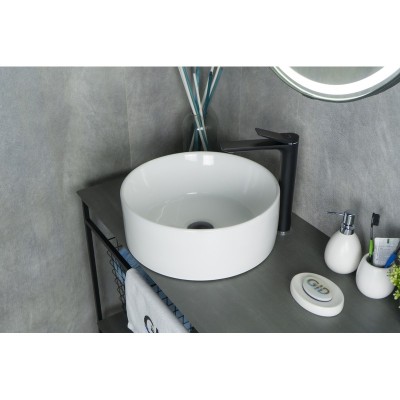 Раковина Gid N9011 51105 накладная белая 40x40x15