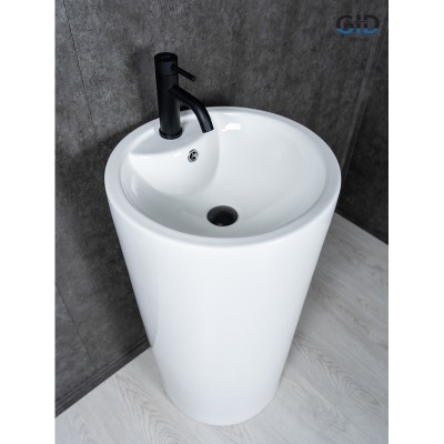 Раковина Gid Nb135 81102 накладная белая 46x46x86