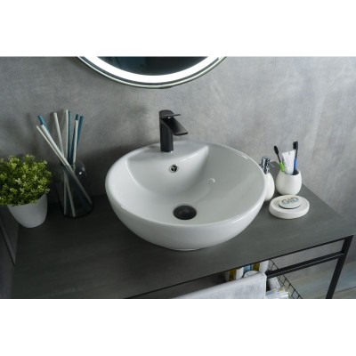 Раковина Gid N9001 51101 накладная белая 45x45x17