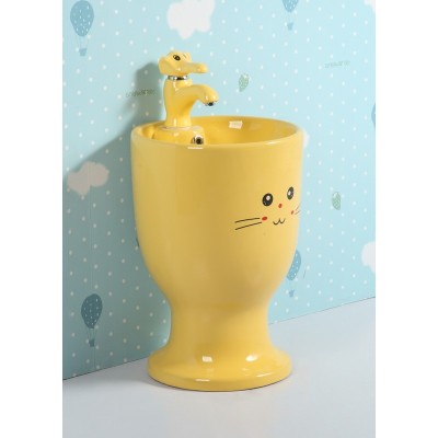 Раковина Gid Nb193-Y 69912 накладная с пъедесталом ж...