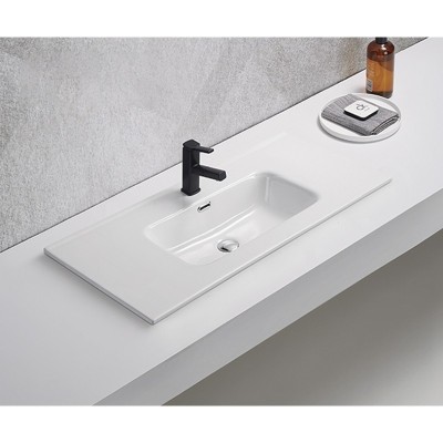 Раковина Gid 9010s 71159 встраиваемая сверху белая 1...