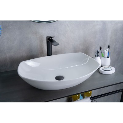 Раковина Gid N9137 51177 накладная белая 56x40x16