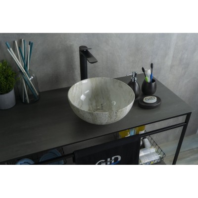Раковина Gid Mnc487 54435 накладная под камень глянц...