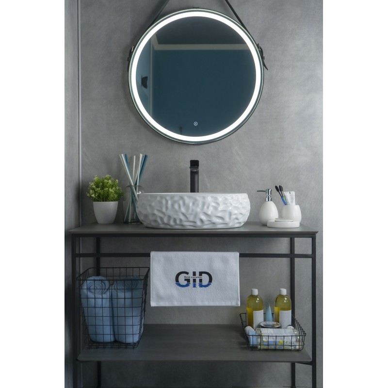 Раковина Gid 9030wf 51187 накладная белая 48x34x15