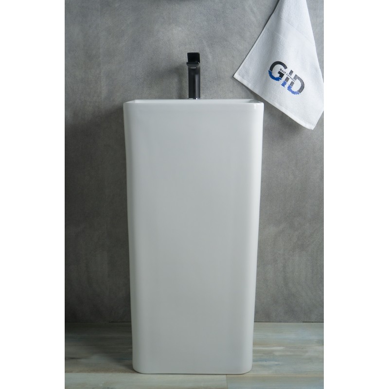 Раковина Gid Nb148 81117 накладная белая 42x41x86