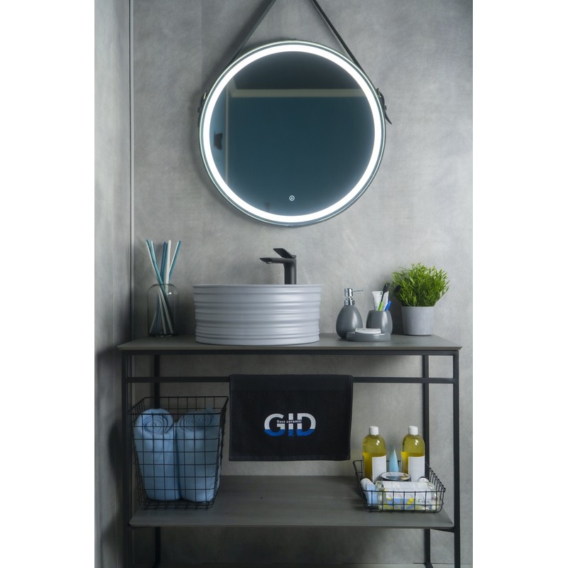 Раковина Gid Gm969 53335 накладная серая матовая 41x41x18