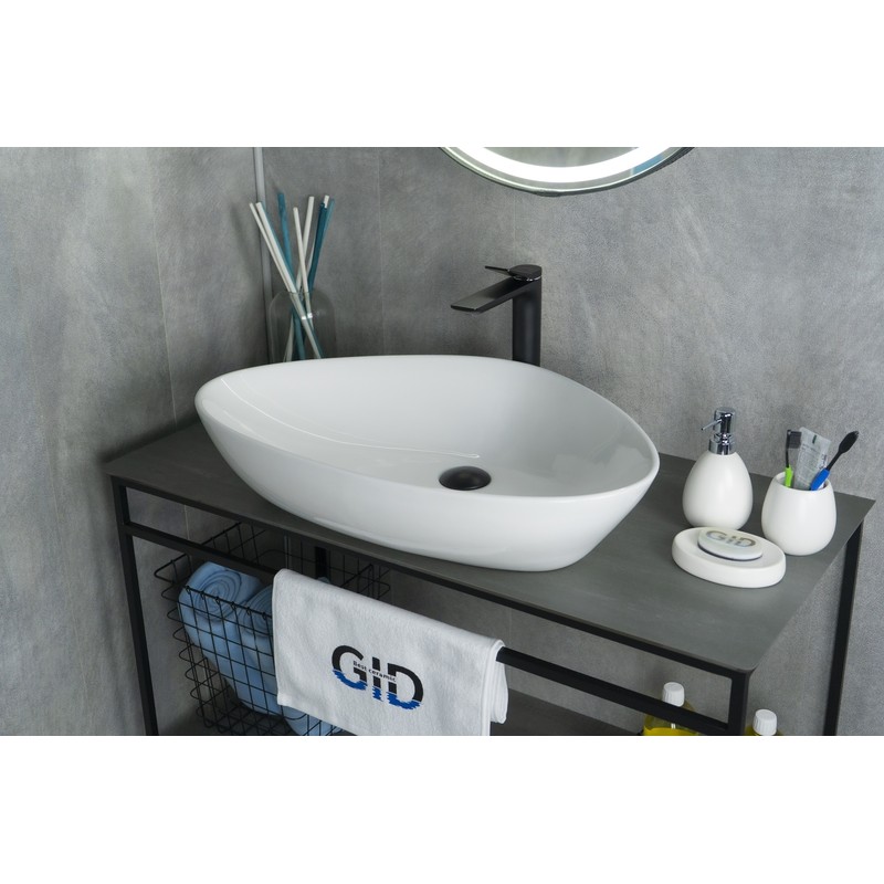 Раковина Gid N9062 51117 накладная белая 66.5x44x15