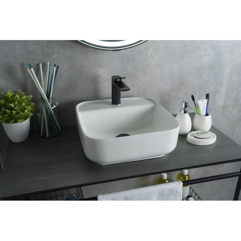 Раковина Gid N9044 51165 накладная белая 38.5x38.5x14