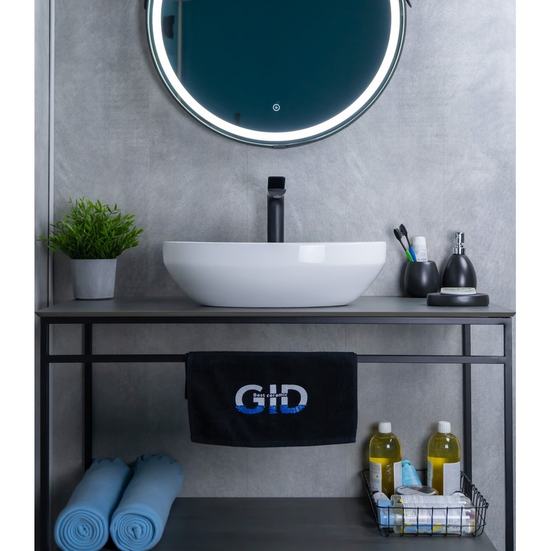 Раковина Gid D1469 51196 накладная белая 50x36x14.5