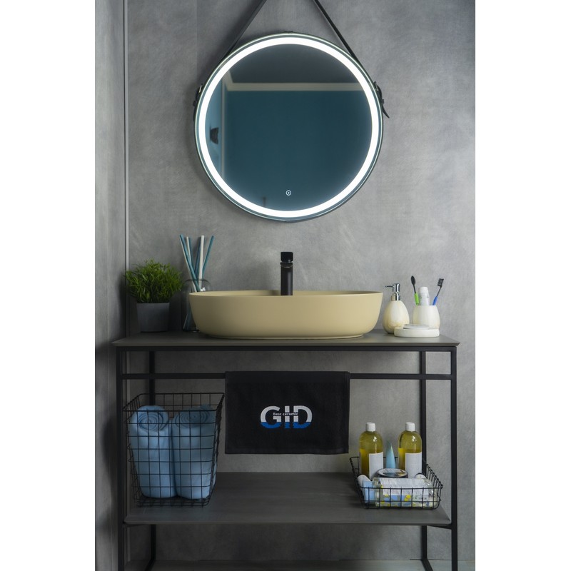 Раковина Gid Sr1346 53343 накладная светло-коричневая матовая 61x41x14