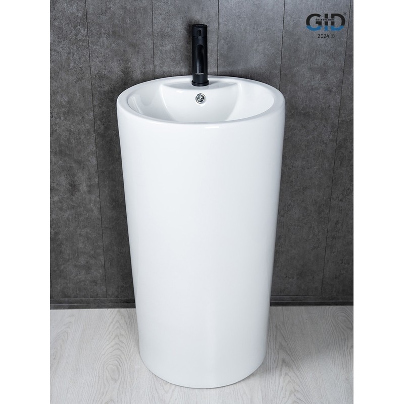 Раковина Gid Nb135 81102 накладная белая 46x46x86