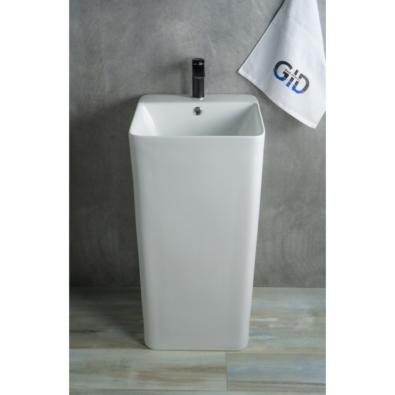 Раковина Gid Nb148 81117 накладная белая 42x41x86