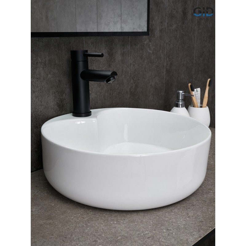 Раковина Gid N9013 51208 накладная белая 40x40x13