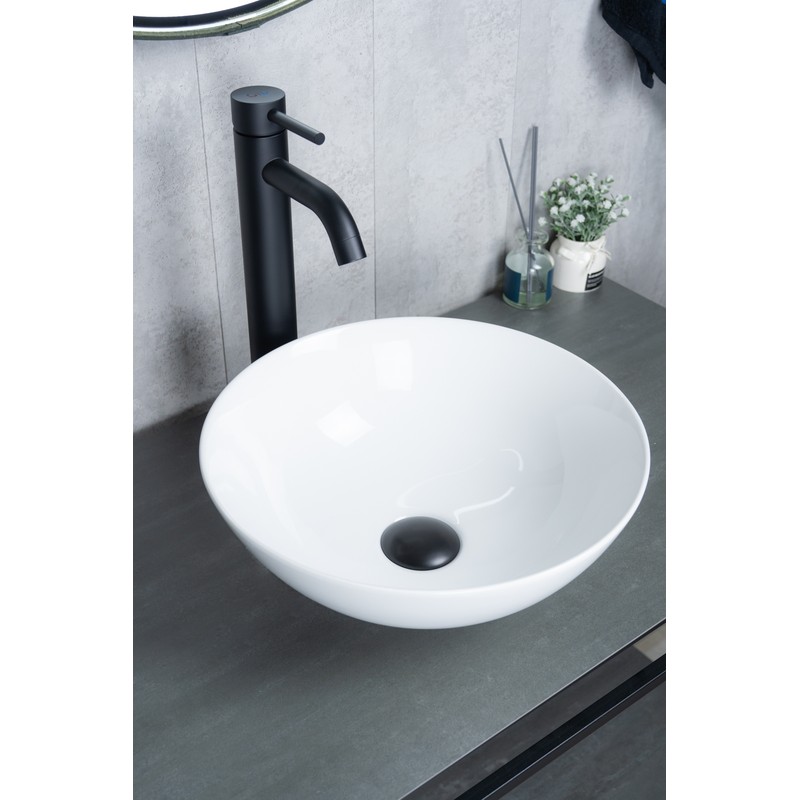 Раковина Gid 9081W 51243 накладная белая 36x36x14