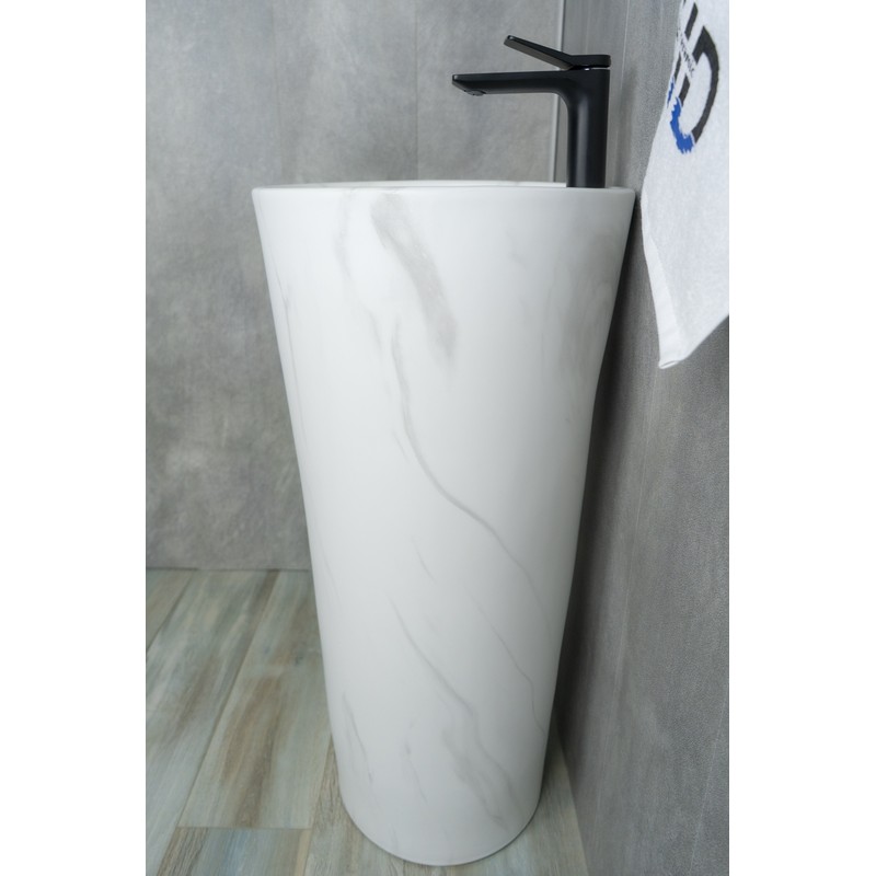 Раковина Gid Nb131ws 81111 накладная под камень матовый 40x40x84