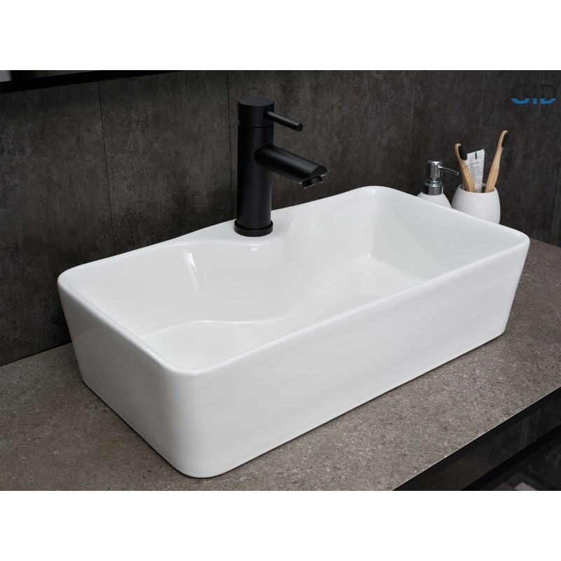 Раковина Gid N9092 51202 накладная белая 55x31x14