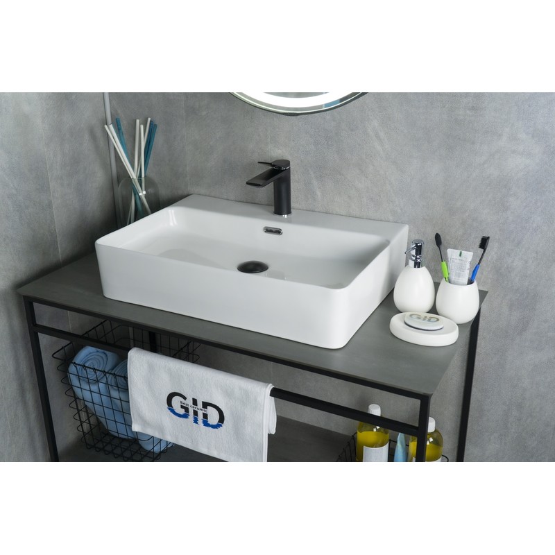 Раковина Gid N9256 51172 накладная белая 60x42x14