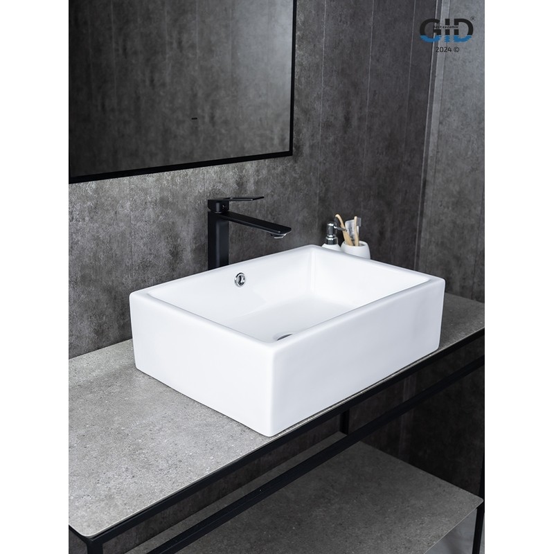 Раковина Gid N9129 51125 накладная белая 51x38x15