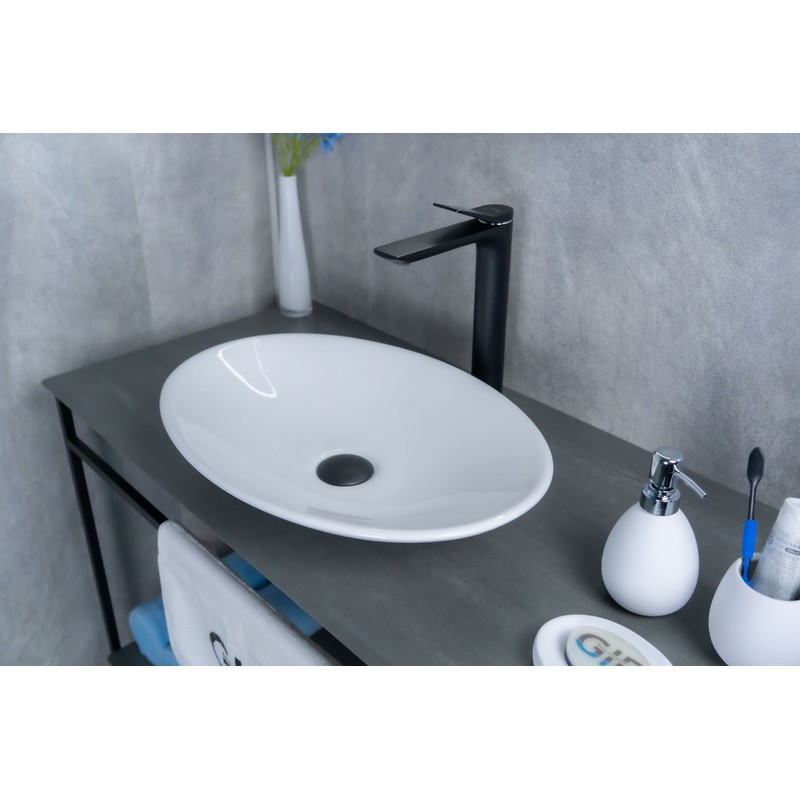 Раковина Gid N9022 51110 накладная белая 50x35x9