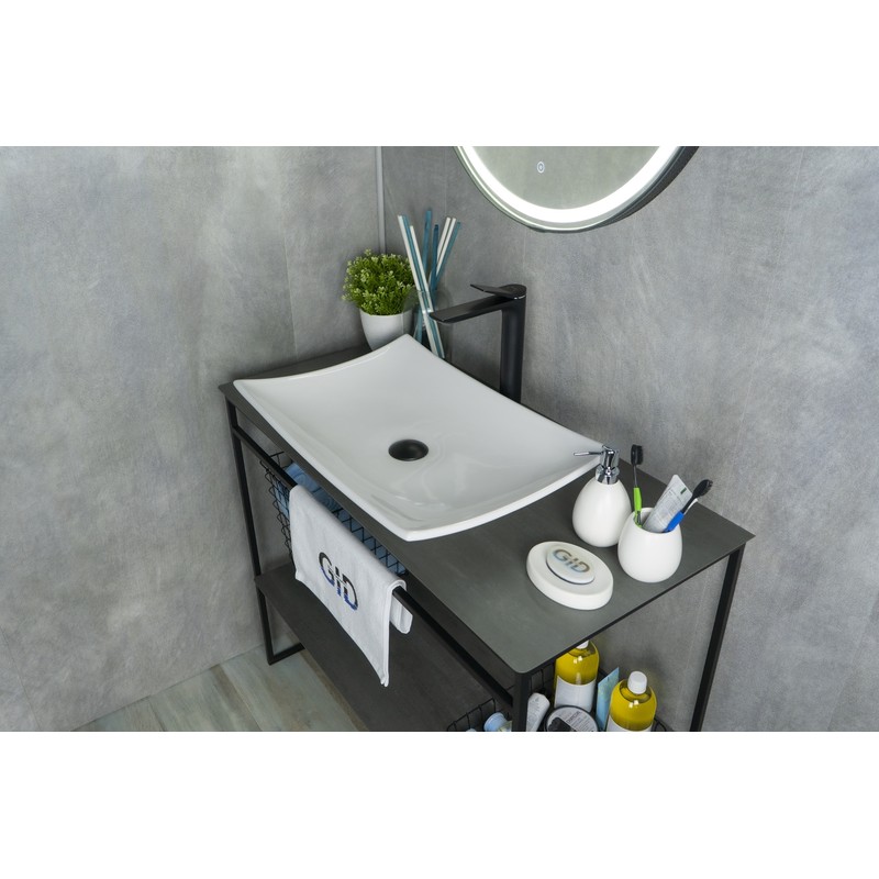 Раковина Gid N9177 51170 накладная белая 60x39x11.5