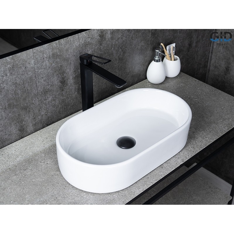 Раковина Gid N9020 51209 накладная белая 52.5x30.5x11.5