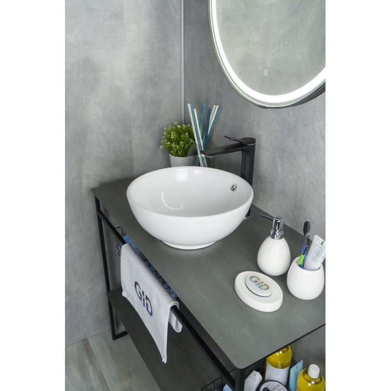 Раковина Gid N9002 51102 накладная белая 38.5x38.5x15