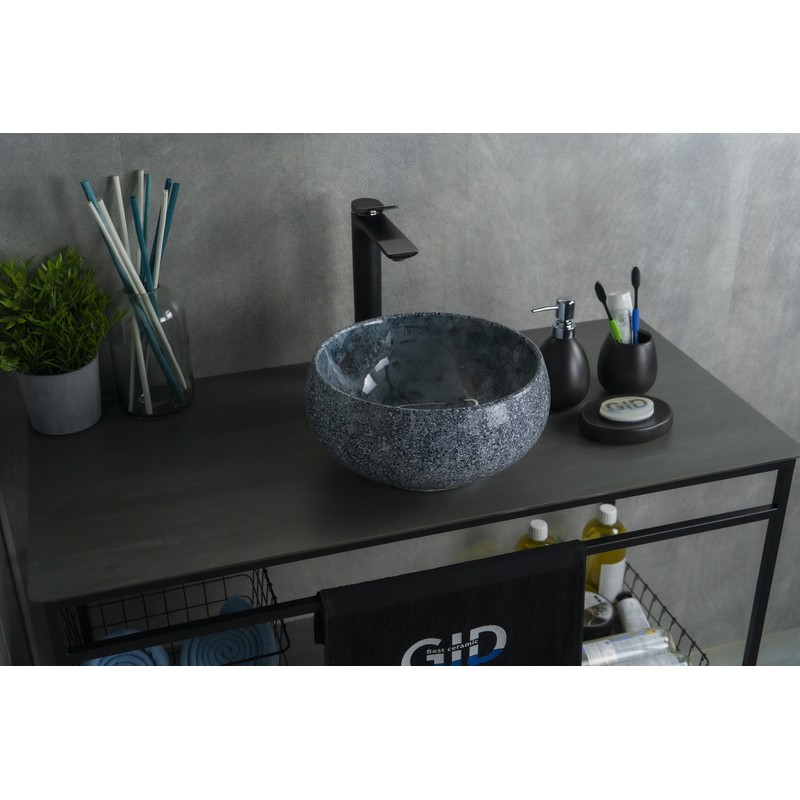 Раковина Gid Mnc481 54433 накладная под камень глянцевая 32x32x15.5