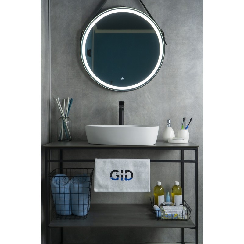 Раковина Gid N9386 51139 накладная белая 50x40x12