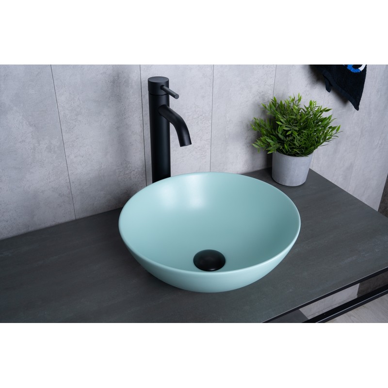 Раковина Gid 9081tifm 53402 накладная тиффани матовая 36x36x14