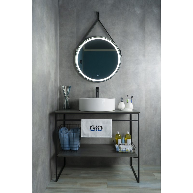 Раковина Gid N9008b 51104 накладная белая 46x46x16