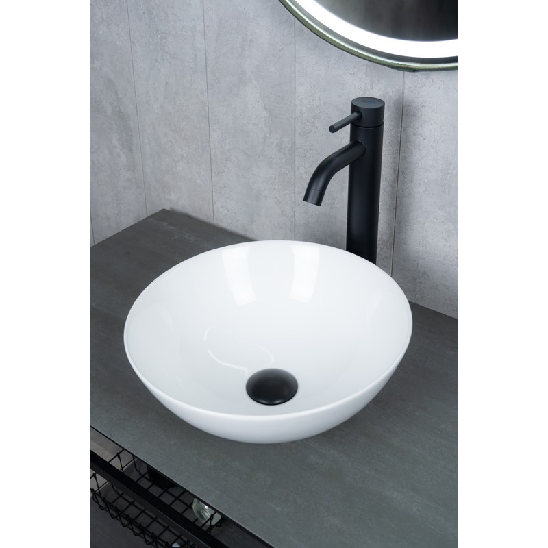 Раковина Gid 9081W 51243 накладная белая 36x36x14