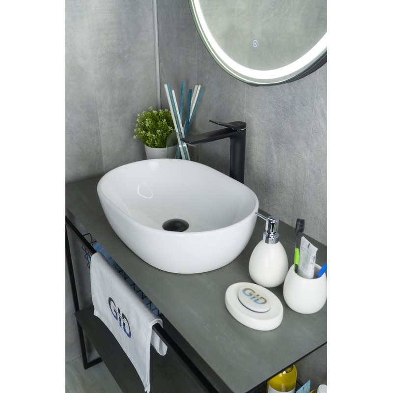 Раковина Gid N9026b 51113 накладная белая 48x35x13.5