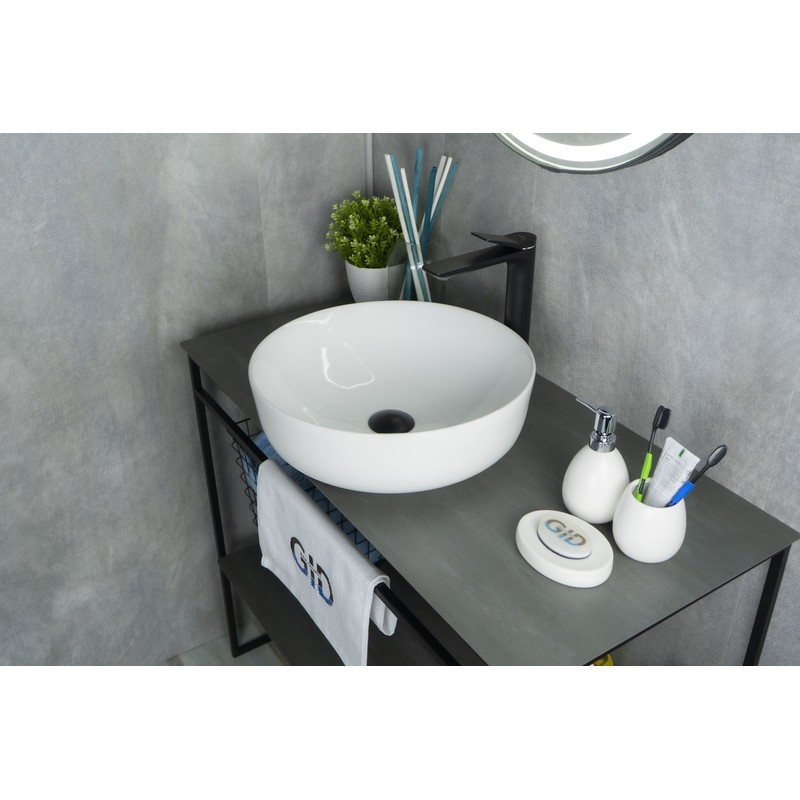 Раковина Gid D1315 51182 накладная белая 41.5x41.5x13.5