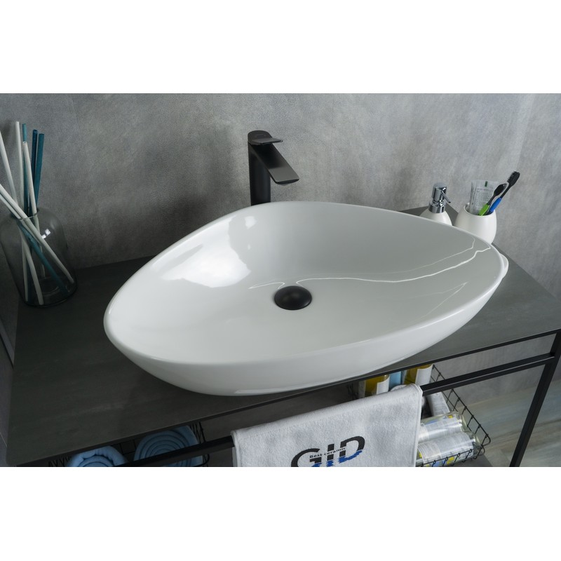 Раковина Gid N9062 51117 накладная белая 66.5x44x15