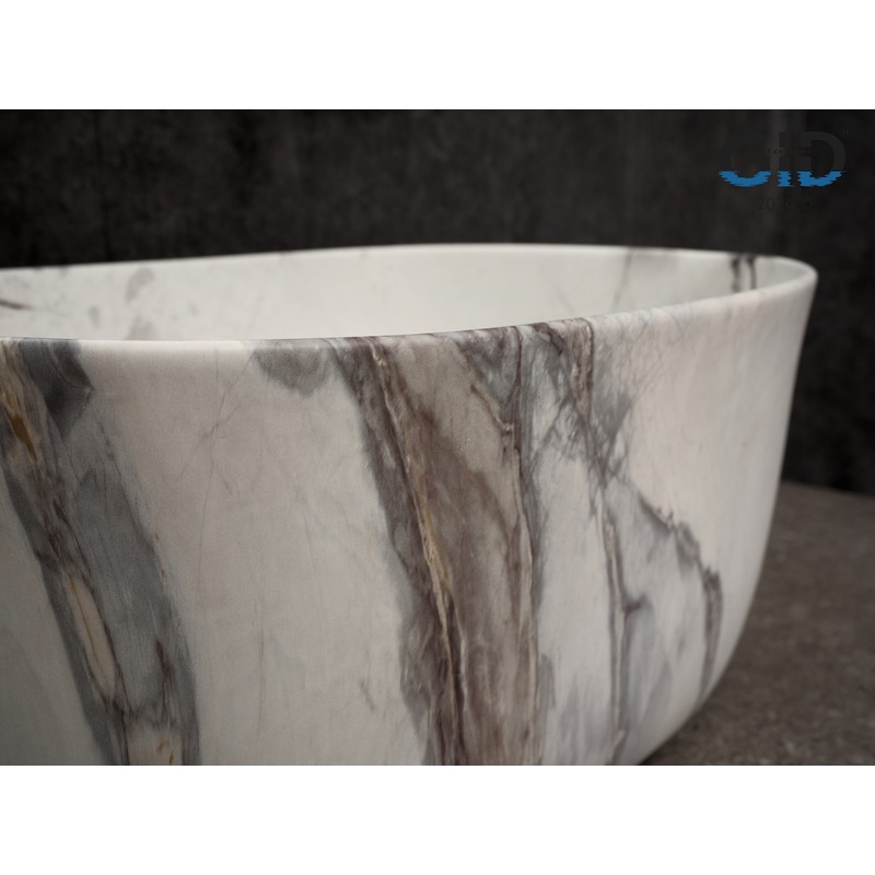 Раковина Gid Mnc9302 54481 накладная под камень матовая 45x32x22