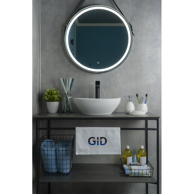 Раковина Gid N900 51164 накладная белый матовый 41x34x15