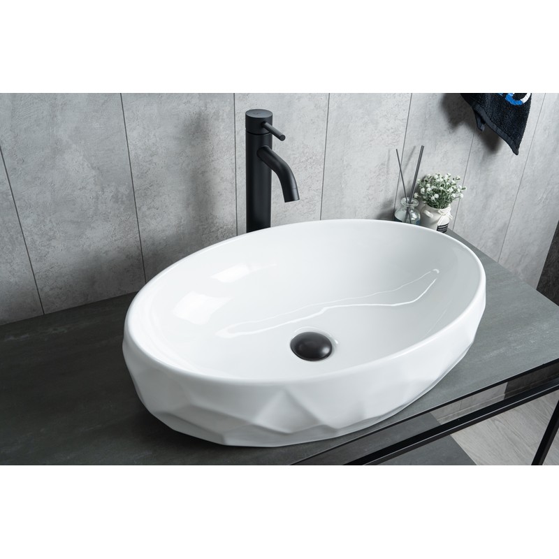 Раковина Gid 9030wx 51241 накладная белая 60x40x15