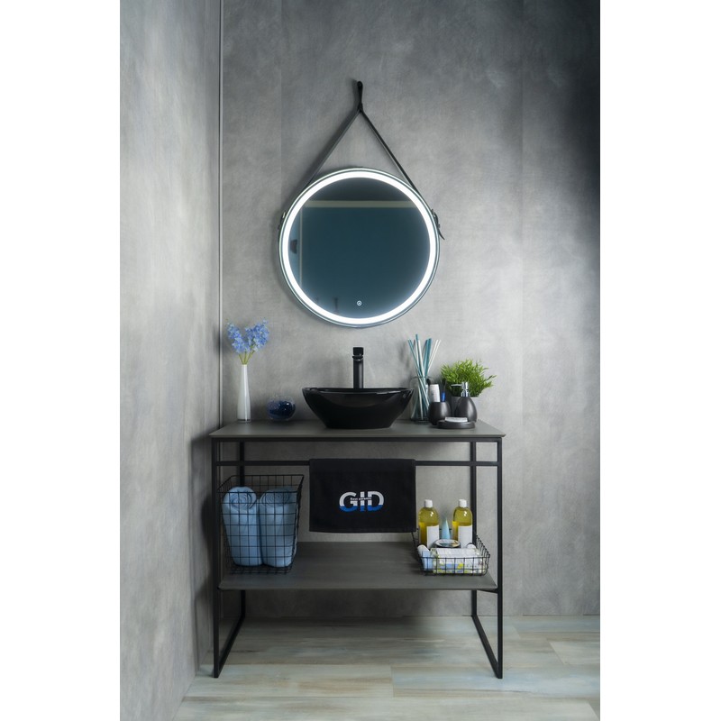 Раковина Gid Nc920 52231 накладная черная глянцевая 41x34x15