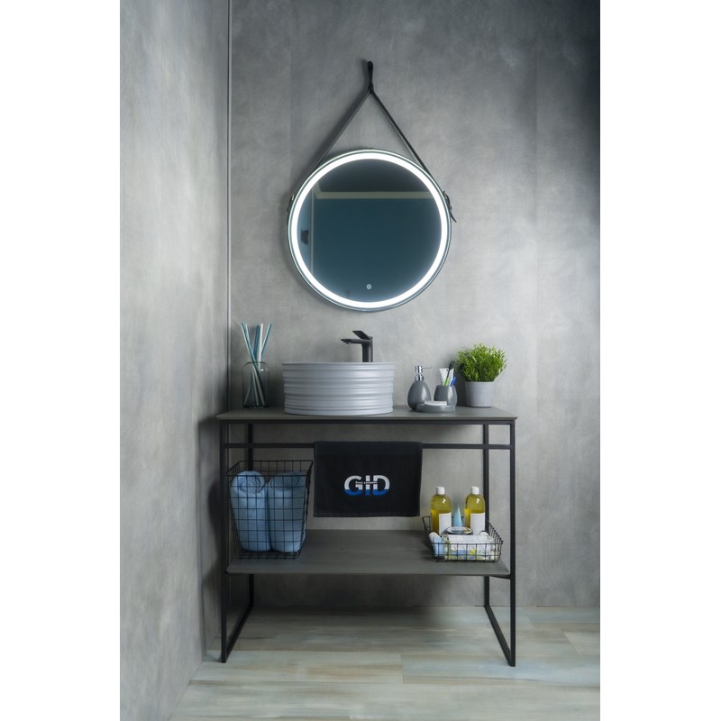 Раковина Gid Gm969 53335 накладная серая матовая 41x41x18