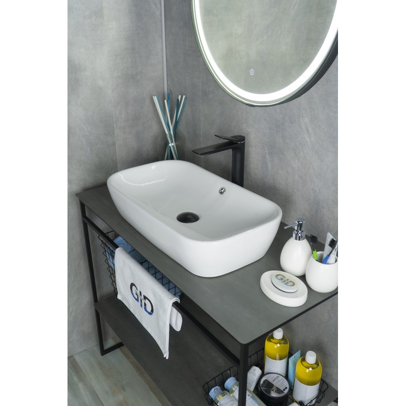 Раковина Gid N9217 51132 накладная белая 61x34x13.5