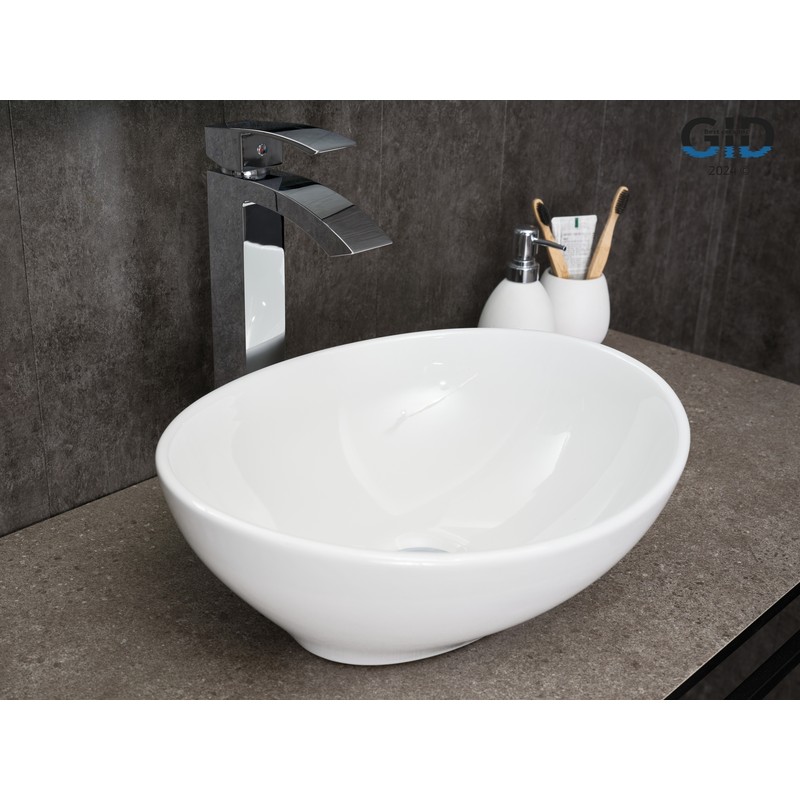 Раковина Gid N9138 51178 накладная белая 41x34x15