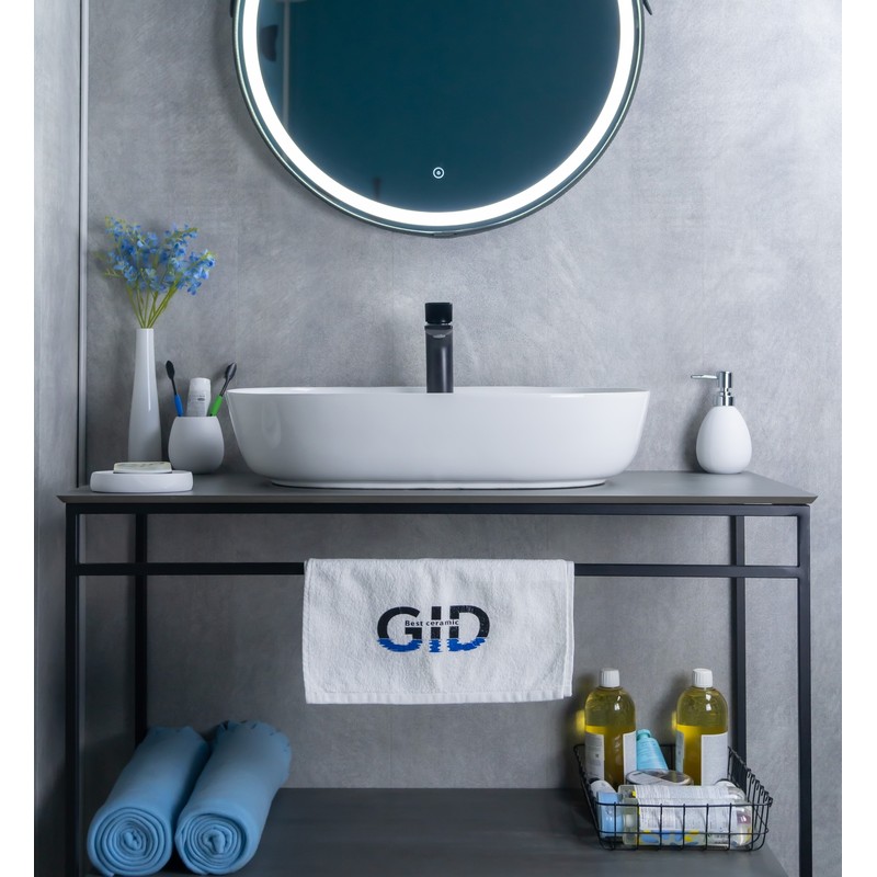 Раковина Gid D1346 51194 накладная белая 61x41x14