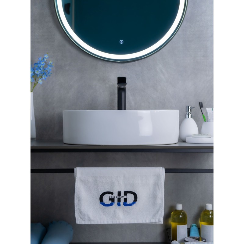 Раковина Gid N9012 51106 накладная белая 50x36x14