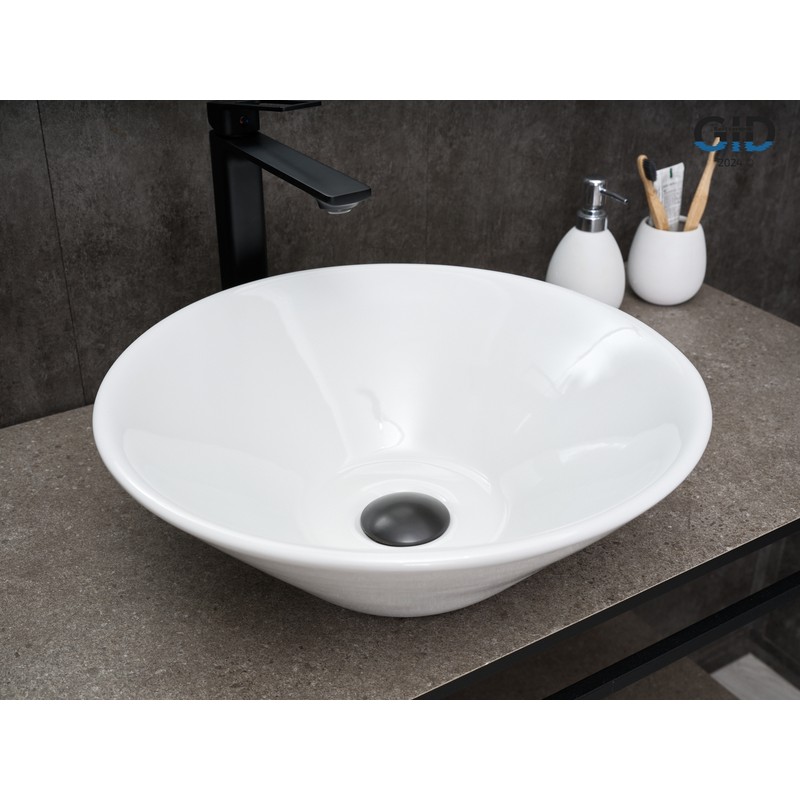 Раковина Gid N9102 51210 накладная белая 42x42x15